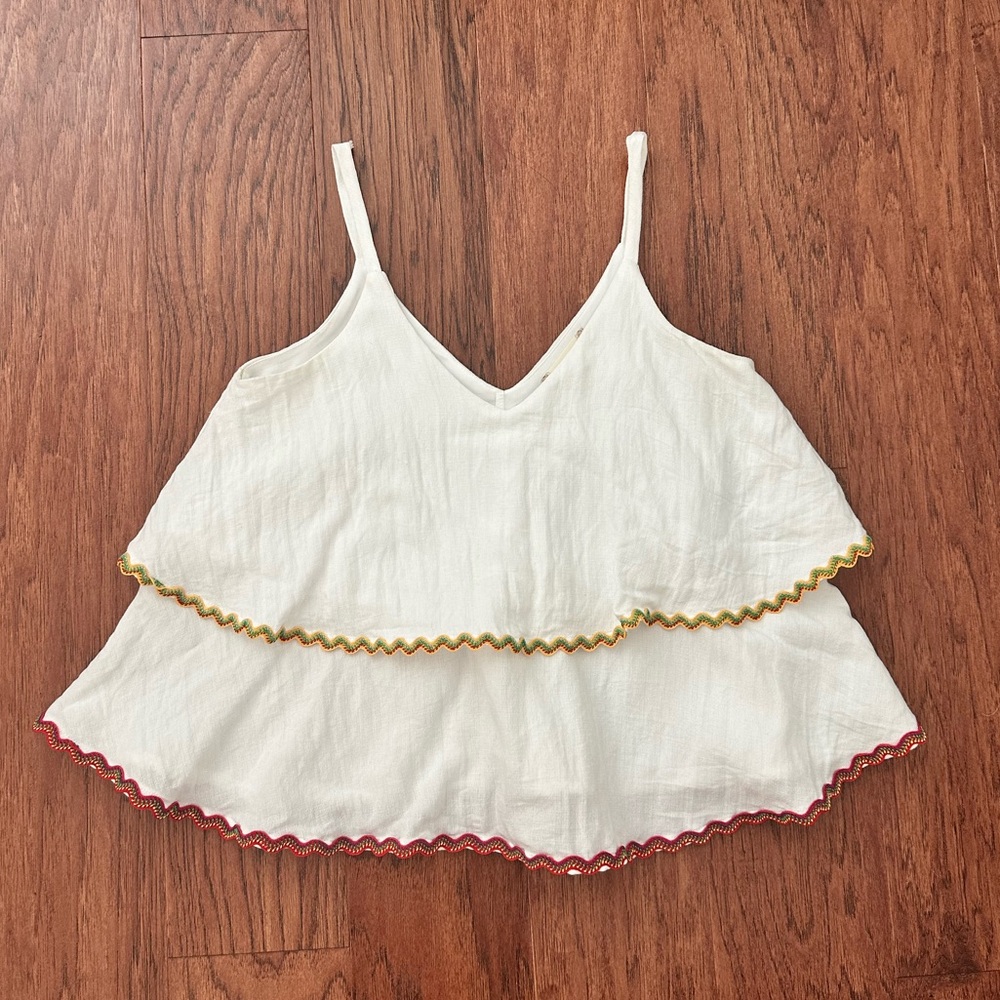 Altar'd State Tiered Ruffle Tank Top Camisole Boho XS